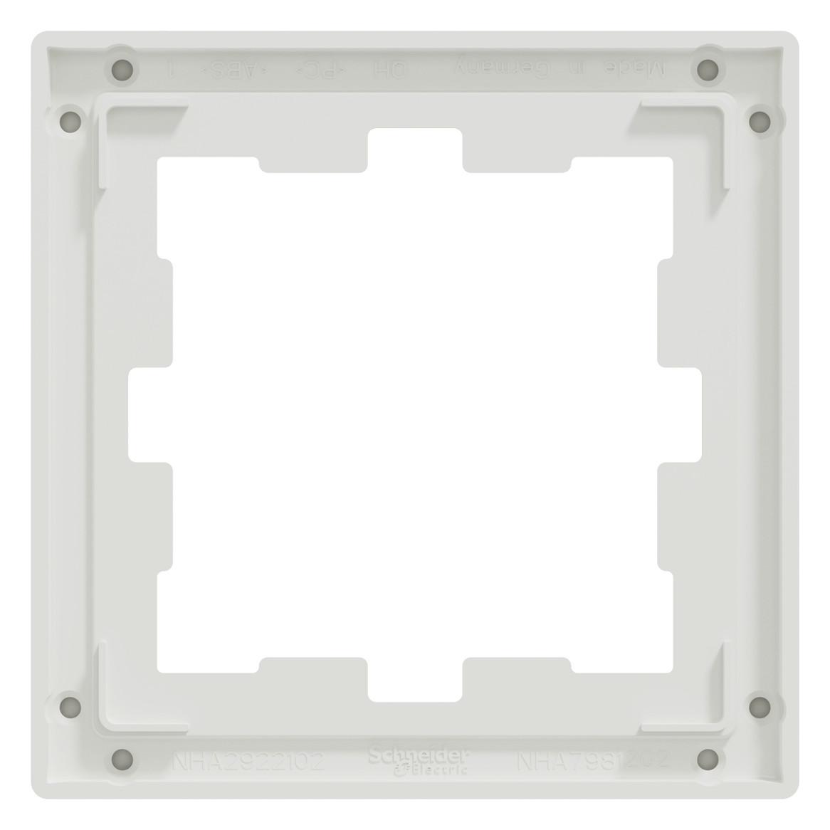 Rahmen 1f krws glz D-Life Glas f.GEB-K kristallweiß Unterputzmontage