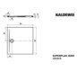 Kaldewei Duschwanne SUPERPLAN ZERO 1510-5 70x70cm, Wannenträger extraflach, schwarz matt 100