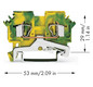 Schutzleiter-Reihenklemme Serie 281 0,08-4qmm gn/ge 1Etage APL_erf.