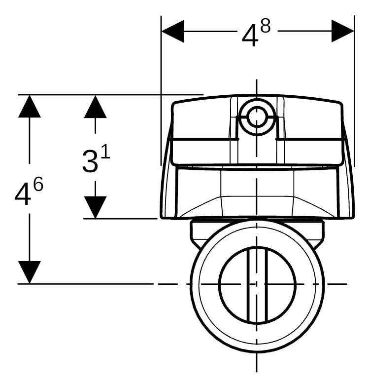 Geberit Temperatur- und Volumenstromsensor G 3/4", Länge 8,7 cm, für GEBUS, Breite 4,8cm
