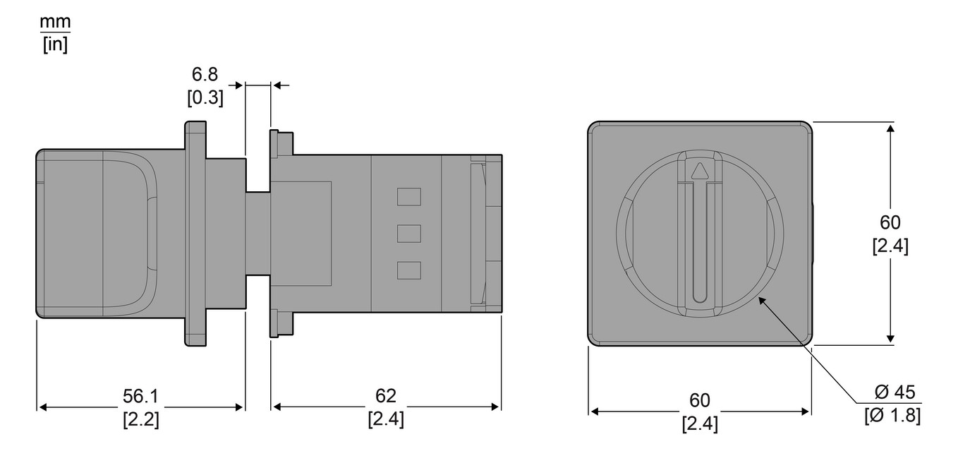 Hauptschalter 25A 3p IP65 Einb 5kW/AC Festeinbau