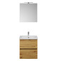 Burgbad Waschtisch-Kombination Rocio mit Spiegelschrank, 60,5 x 200 x 46,5 cm, links, Eiche Dekor Urban