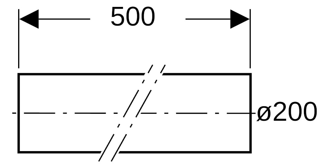 Geberit Rohr PE DN 200, Stange a 5 m, PE-HD