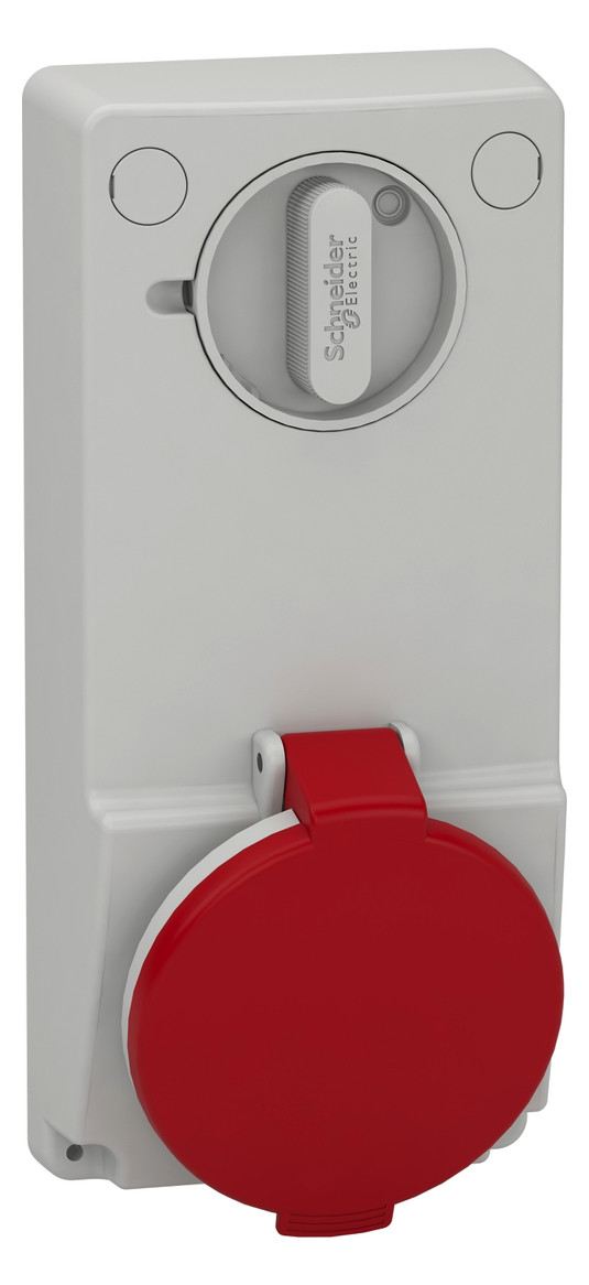 CEE-Schaltersteckdose 4p Acti9 32A IP44 400V/rt 6h Kst mech.Verrieg