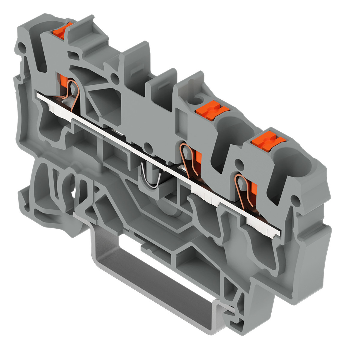Reihenklemme 0,25-4qmm 1Etage 3kl gr 24A TS35 Hutschiene TH35