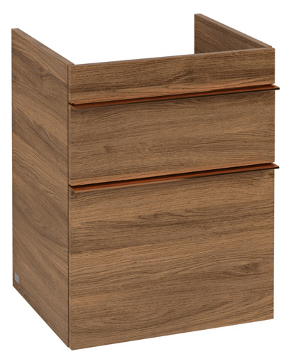 V&B Waschtisch-Unterschrank Venticello 46,6x59x42,5cm, Griff Copper, kansas oak