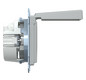 Steckdose 1f alu mt System M UP Klappd IP20