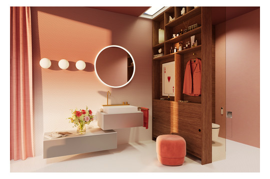 hansgrohe Handtuchhalter AddStoris Länge 445mm, zweiarmig, Wandmontage, Metall, brushed bronze