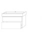 SA Waschtischunterbau mit Auszügen 3way (BP434) 591x750x447 Kaschmir-Matt