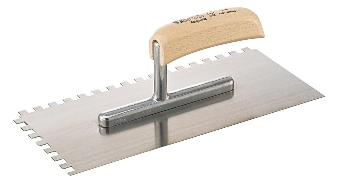 Bild Glättekelle 280x130mm gezahnt 8x8mm FORT IS Bau - fortis-0