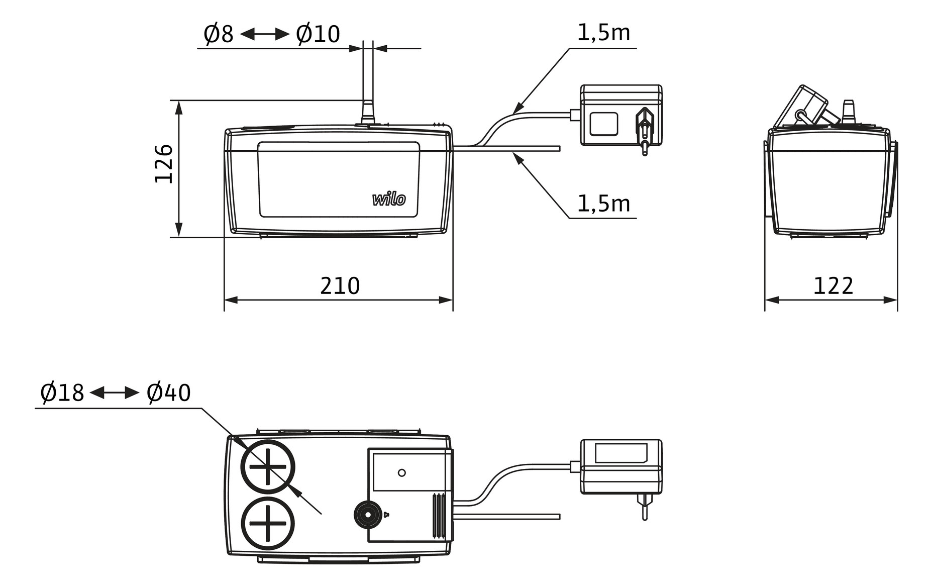 Wilo Kondensathebeanlage Plavis 013-C-2G, Inhalt ca. 1,1 l, automatisch