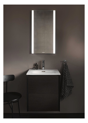 Duravit Möbel-Handwaschbecken Viu 53x43cm, mit Überlauf, Hahnlochbank, mit Hahnloch, weiß WonderGliss