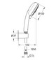 GROHE Brausegarnitur Tempesta Cosmopolitan 100 Brausestange 90cm, 3 Strahlarten, chrom