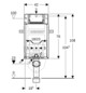 Geberit Wand-WC-Element Kombifix BH 108cm, mit Sigma UP-Spülkasten 12 cm