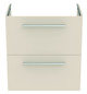 Ideal-Standard Möbel-Waschtischunterschrank i.life S 2 Auszüge, 60 x 37,5 x 63 cm, sandbeige matt