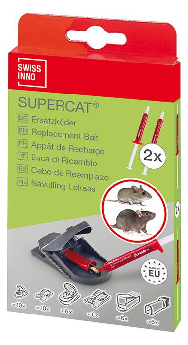 Bild Ersatzköder Spritze für Ratten-/ Mausefal le SuperCat 2x 3g Swissinno Solution-3