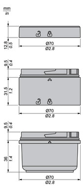 Signalsäule Anschluss gr f.Rohr f.Boden Geeignet für Rohrmontage Federzugans
