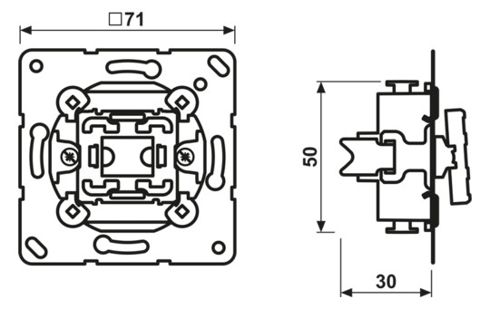 Wechselschalter UP IP20 1f 10AX