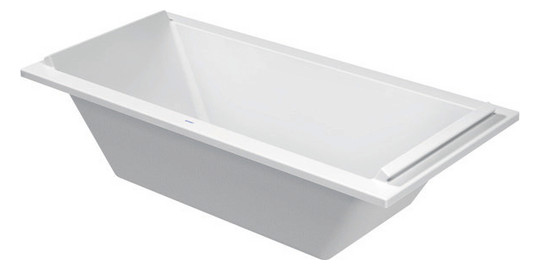Duravit Rechteck-Badewanne Starck 190 x 90 x 46 cm, Einbauversion, 2 Rückenschrägen, weiß