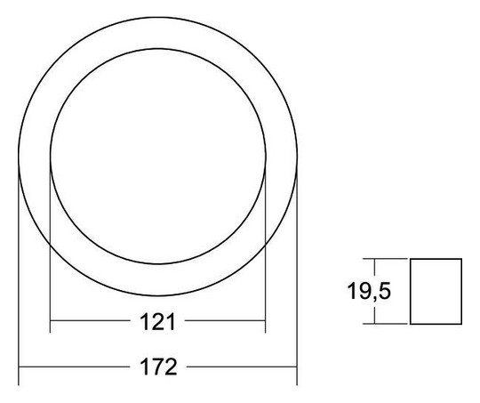 Dekorelement chr glz Alu Ø170mm