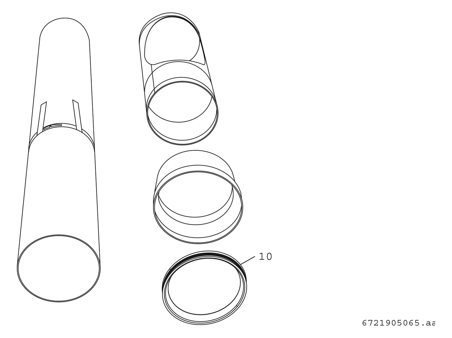 BOSCH Abstützung AZB 1329, Ø 200 mm, mit Rohr 2 m, für Schacht