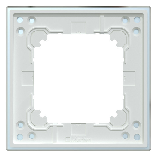 Rahmen 1f krws glz Glas f.GEB-K kristallweiß Unterputzmontage