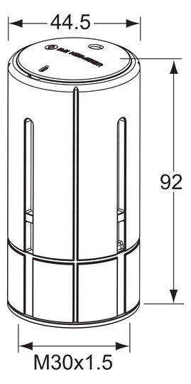 Heimeier Thermostat-Kopf Halo-B Behördenmodell, weiß