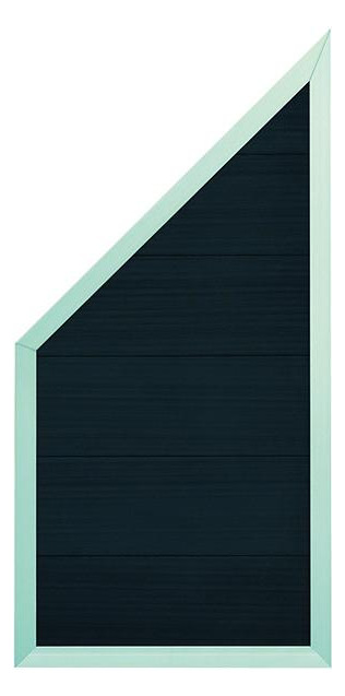 Bild MALÖ-Serie Ecke anthrazit 90 x 180/90 cm, WPC-Zaun ALU-Rahmen silber - n.a.-0