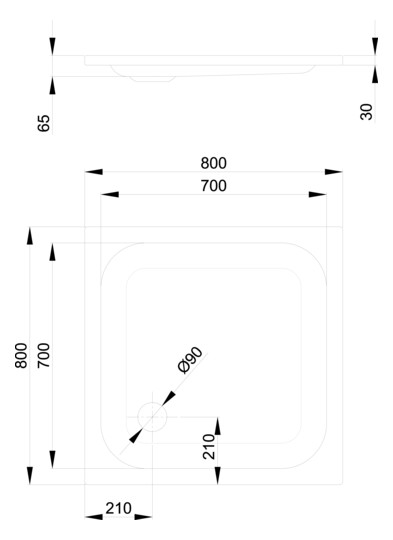 Duschwanne BetteSupra 5820 80x80x6,5cm, ägäis