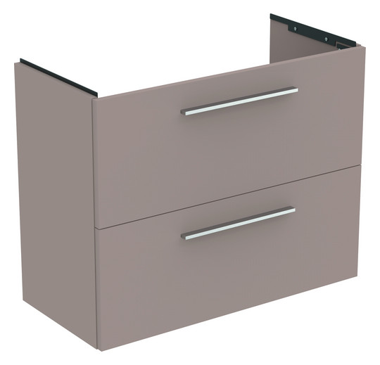 Ideal-Standard Möbel-Waschtischunterschrank i.life S 2 Auszüge, 80 x 37,5 x 63 cm, carbongrau matt