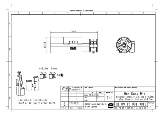 HART Coax-Kontakt            09150013013 