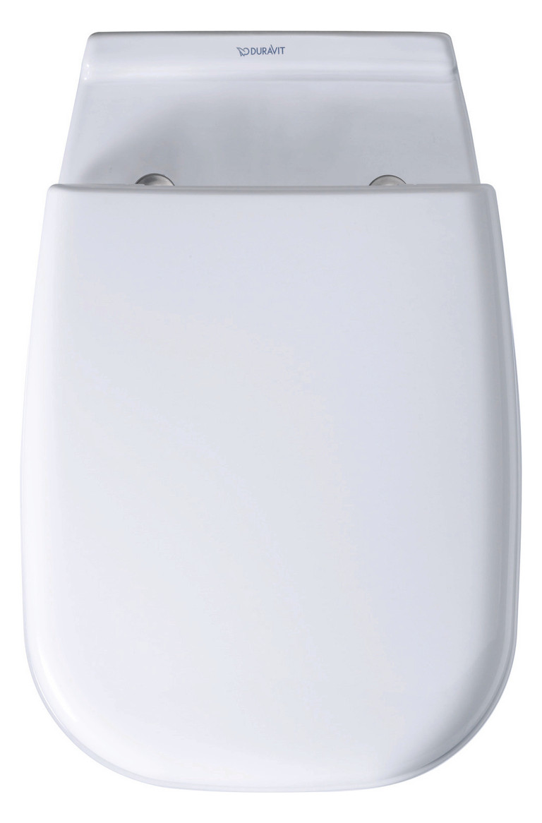 Duravit WC-Sitz D-Code ohne Absenkautomatik Scharniere Edelstahl, weiß