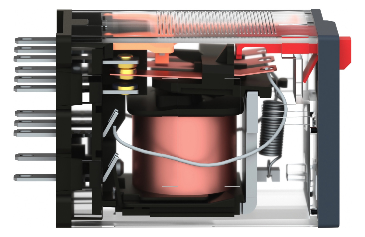 Schaltrelais 24V/AC 3W IP40 21x27x55mm Steckanschl