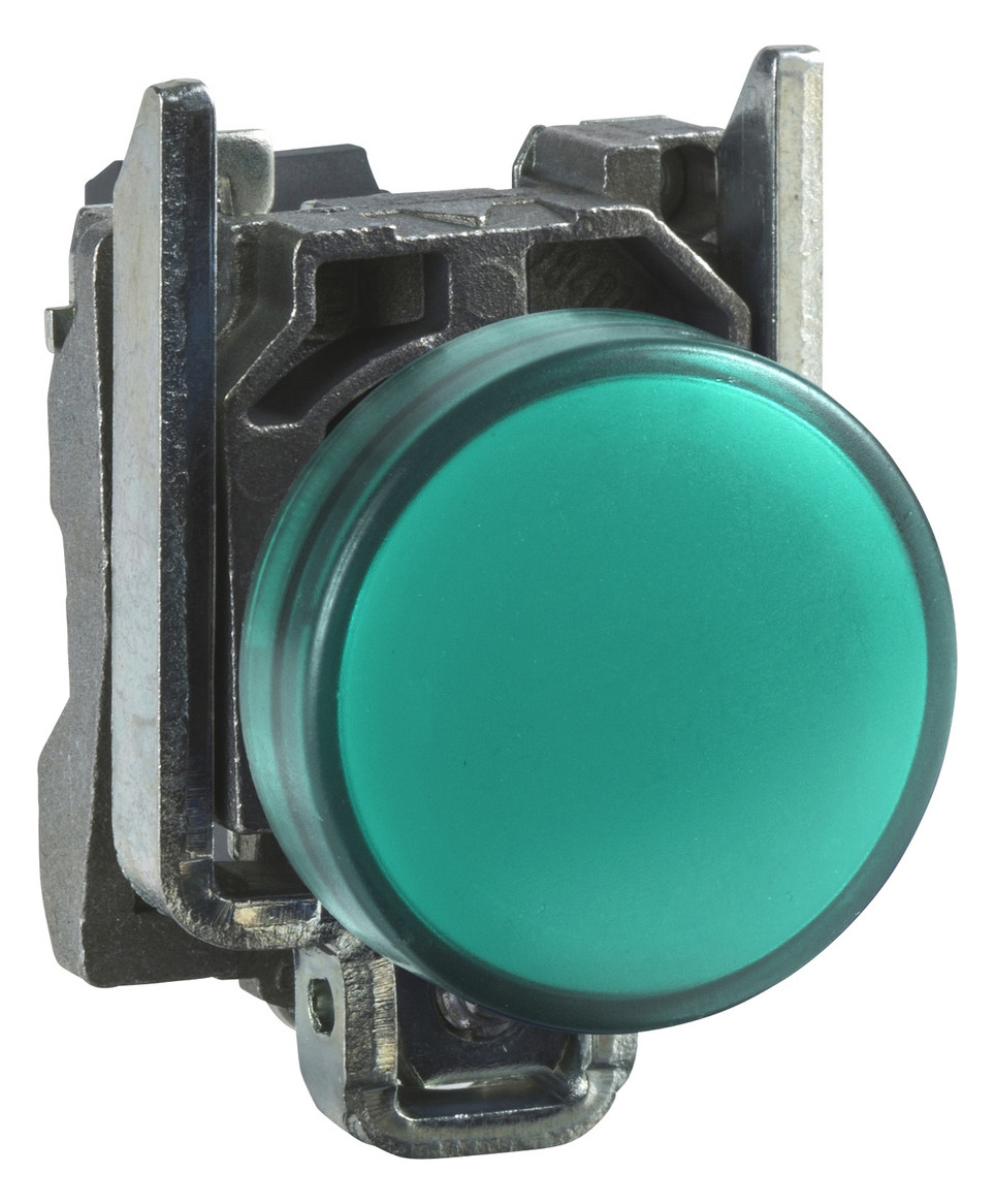 Leuchtmelder komplett 1f LED AC rnd fl Ø22mm IP65 gn