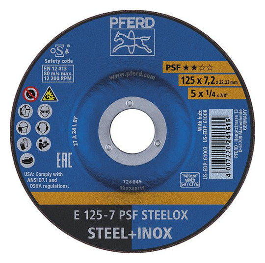 PFERD-Schruppscheibe PSF STEELOX - 125x7mm