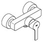 GROHE Brause-Einhebelmischer Lineare 1/2", Wandmontage, chrom