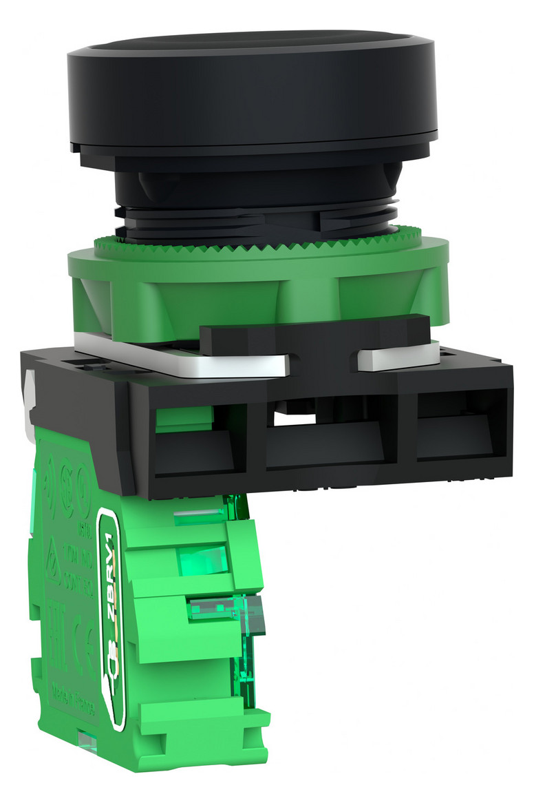 Drucktaster 1f sw rnd Ø22,5mm 1S IP30 fl Tastend