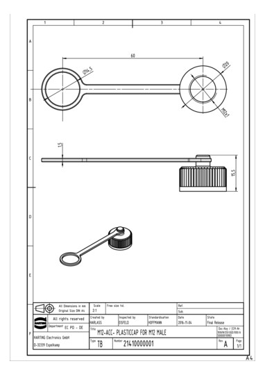 HART M12-ACC-PLASTICCAP FOR  21410000001 
