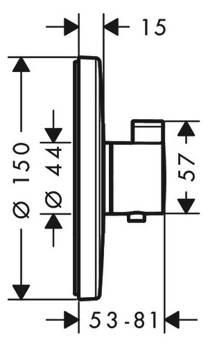 hansgrohe Fertigmontageset Ecostat S UP-Thermostat, chrom
