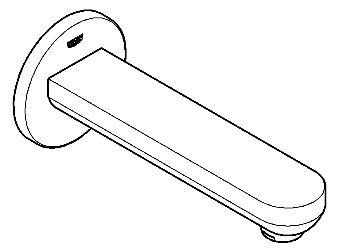 GROHE Wanneneinlauf Eurosmart Cosmopolitan Ausladung 17cm, Wandmontage, chrom