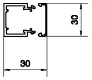 Leitungsführungskanal Kst 30x30x2000mm lgr unbeh LF-K 720qmm RAL7035