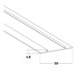 Abblendung ws Alu 2000x59mm