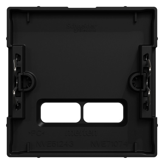 Zentralplatte USB sw einrasten m.Aufdr m.Beschr.Feld