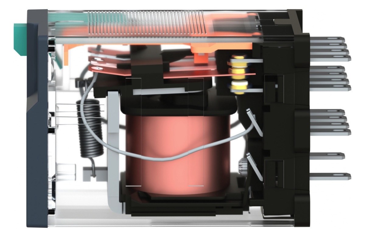 Schaltrelais 4W IP20 21x27x47mm Steckanschl