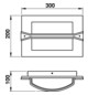 Glasleuchte 75W HV br IP44 E27 300x200x100mm