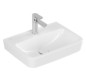 V&B Handwaschbecken O.Novo 50x37cm, eckig, mit Hahnloch, mit Überlauf, weiß AntiBac C-plus