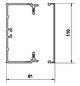 Leitungsführungskanal Kst 61x110x2000mm ver-ws LF-K unbeh 5460qmm RAL9016