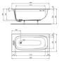 Ideal-Standard Körperform-Badewanne i.life 150 x 70 x 45 cm, weiß