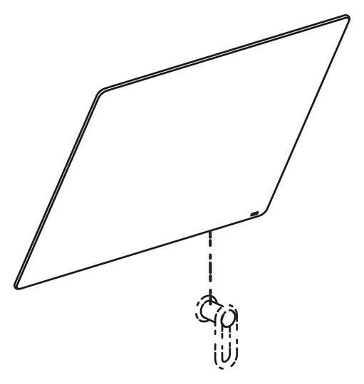 HEWI Kristallspiegel 801 600x540x6mm, mit Aufhängung, für Kippspiegel 801.01...