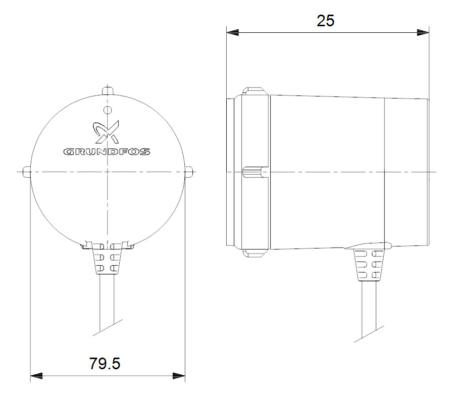 Grundfos Zirkulationsaustauschkopf Comfort 15-14 MB PM